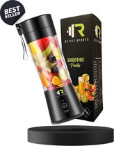 ReyFit Sports Draagbare Blender 380ML - Blender To Go - Portable Blender - Smoothie maker - Protein Shaker - Draadloos - Zwart