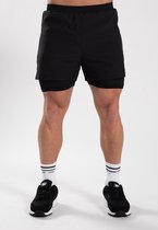Gorilla Wear Cortez 2-in-1 Shorts - Zwart - 2XL