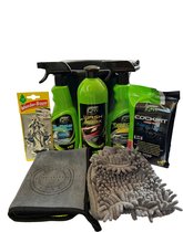 Forfait de lavage de voiture - Kit de nettoyage - Lavage de voiture - Extérieur - Intérieur - Shampoing pour voiture - Seau