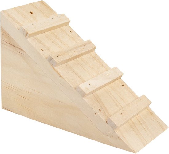 Foto: Houten trap 14x6x9cm houtkleurig