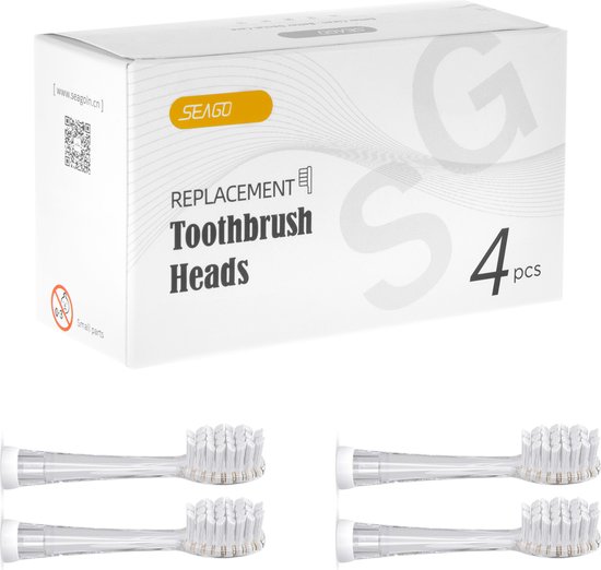 SEAGO - Set van 4 stuks vervangende tandenborstels voor SG-977 - Transparent
