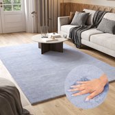 Tapiso Cuddle Vloerkleed Hoogpolig Grijs Antislip Woonkamer Tapijt Maat- 300x400