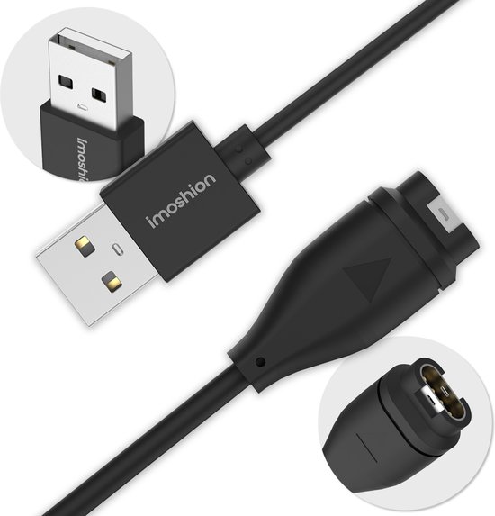 iMoshion USB-A oplaadkabel - Geschikt voor de Garmin Forerunner, Fenix, Instinct, EPIX, Venu, Vivomove, Vivosport & Vivoactive - Smartwatch Cable Oplader - 0,5 meter