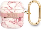 Guess Airpods - Airpods 2 Case - Marble - Roze