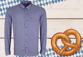 Benelux Wears - Premium Quality Oktoberfest - Carnaval - Blauwe Hemd - Regular - Verkleedkleding - Blouse - Maat L