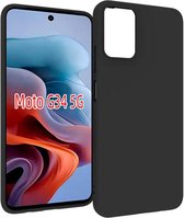 Dun TPU Hoesje Zwart Geschikt voor Motorola Moto G34 | Back Cover Matte Zwart | Flexibel | Lichtgewicht | Ultra Dun