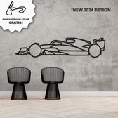 Formule 1 auto - RB20 - Wanddecoratie - Max Verstappen - 2024 - XXL 97x21cm - Hout - Mat zwart - F1 - Raceauto