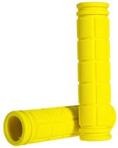 Jumada's gele sportieve Fietshandvatten - Universeel - Professioneel - Extra Grip - Handig te Monteren - Anti-Slip - Stevig - Rubber Geel - Binnendiameter: 2 - 2.2 cm