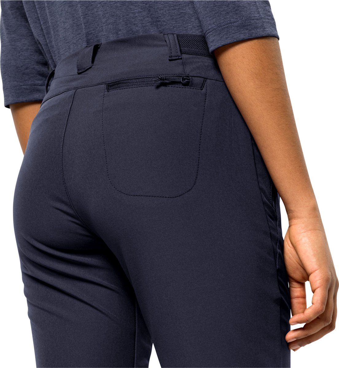 Jack Wolfskin Geigelstein Slim Pants W Graphite Outdoor Kleding Broeken Lange broeken Blauw