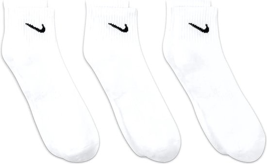 Nike Everyday Cushion Ankle Sokken Sokken (regular) - Maat 38-42 - Unisex - wit/zwart - Nike