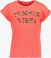 Name It meisjes T-shirt met opdruk koraal roze - Maat 110/116