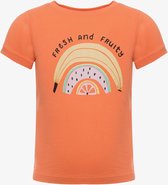 TwoDay meisjes T-shirt met fruit oranje - Maat 122/128