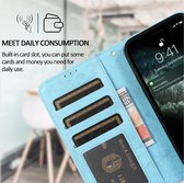 Mobigear Telefoonhoesje geschikt voor Apple iPhone 15 Hoesje | Mobigear Wallet Uitneembare 2in1 Bookcase Portemonnee | Pasjeshouder voor 3 Pasjes | Telefoonhoesje voor Pinpas / OV Kaart / Rijbewijs - Blauw