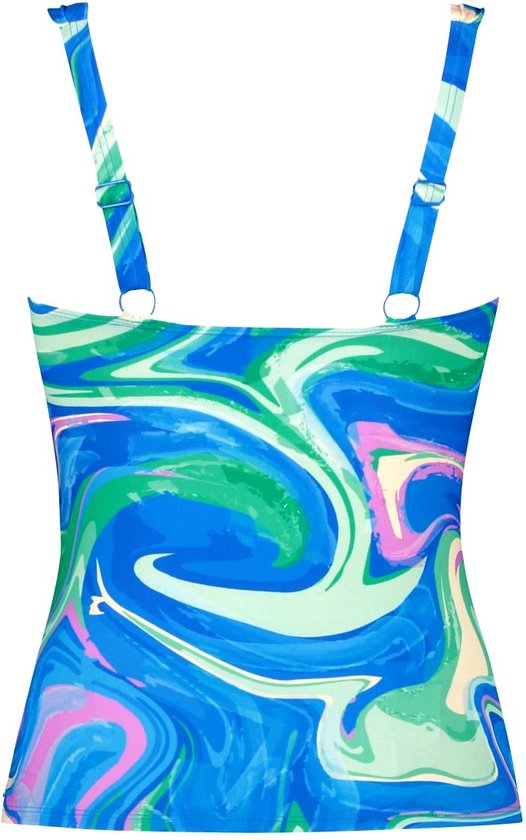 TEN CATE BEACH - tankini top twisted padded - Off White