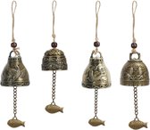 Fengshui Bell, 4 stuks, klankspelletjes, windgong, Chinese antiek, heldere stem, decoratie, hangende geluk, zegen voor huis, tuin, binnen en buiten