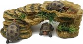 Natuurlijke Schuilplaats voor Schildpadden en Hagedissen - Verstopplek voor Reptielen - Aquariumdecoratie met Realistisch Ontwerp - Stimuleert Natuurlijk Gedrag - Geschikt voor Verschillende Soorten Reptielen - Duurzaam en Veilig Materiaal