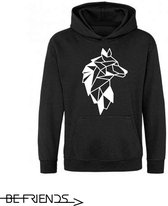 Sweat à capuche Be Friends - Wolf - Femme - Zwart - Taille M