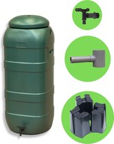 Regentonset Slimline 100L groen incl. voet + vulautomaat