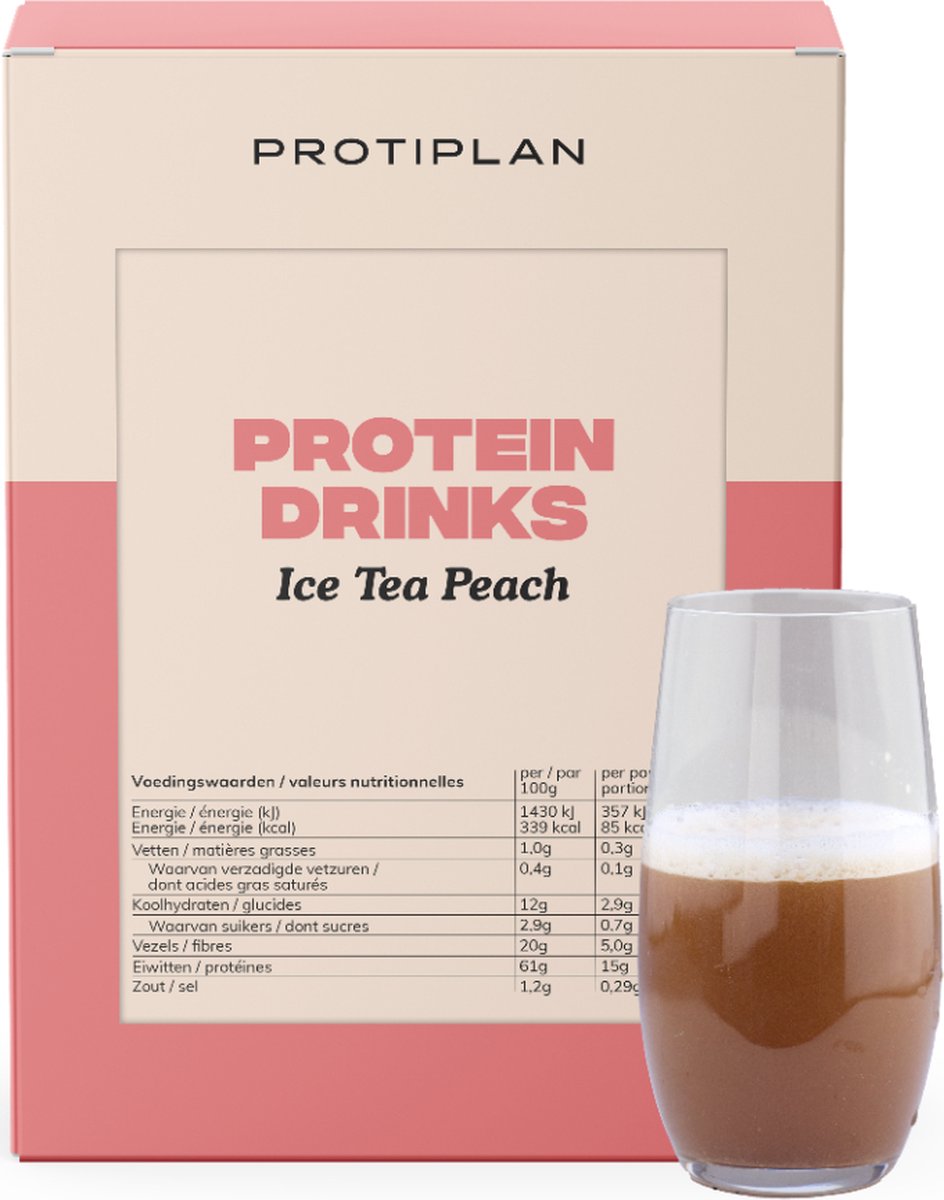 Goedkoopste Protiplan | Ice Tea Perzik Drank | 7 x 25 gram | Snel afvallen zonder hongergevoel!