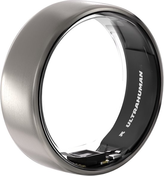 Ultrahuman Ring Air - Raw Titanium - Ringmaat 11 - Smart Ring - Slaap Tracking - Hartslag & Temperatuur Monitoring, Volg Slaap, Beweging & Herstel