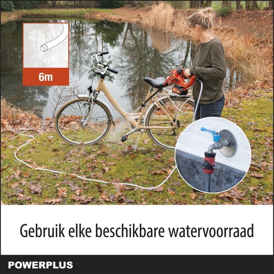 Powerplus Dual Power Accu Hogedrukreiniger POWDPG80621 - Terrasreiniger van 20 V, Druk van 25 Bar - inclusief Batterij en Lader — afbeelding 2