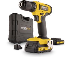 Powerplus Accuboormachine POWX00425 - Schroefboormachine op Batterij van 16 V voor Hout en Metaal - incl. Batterij, Lader en Koffer