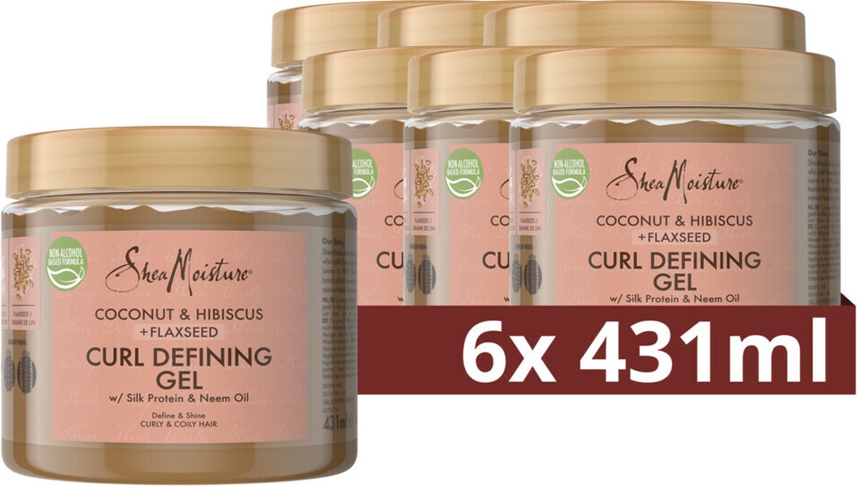 Shea Moisture 6x Curl Defining Haargel Coconut & Hibiscus + Flaxseed 431 ml