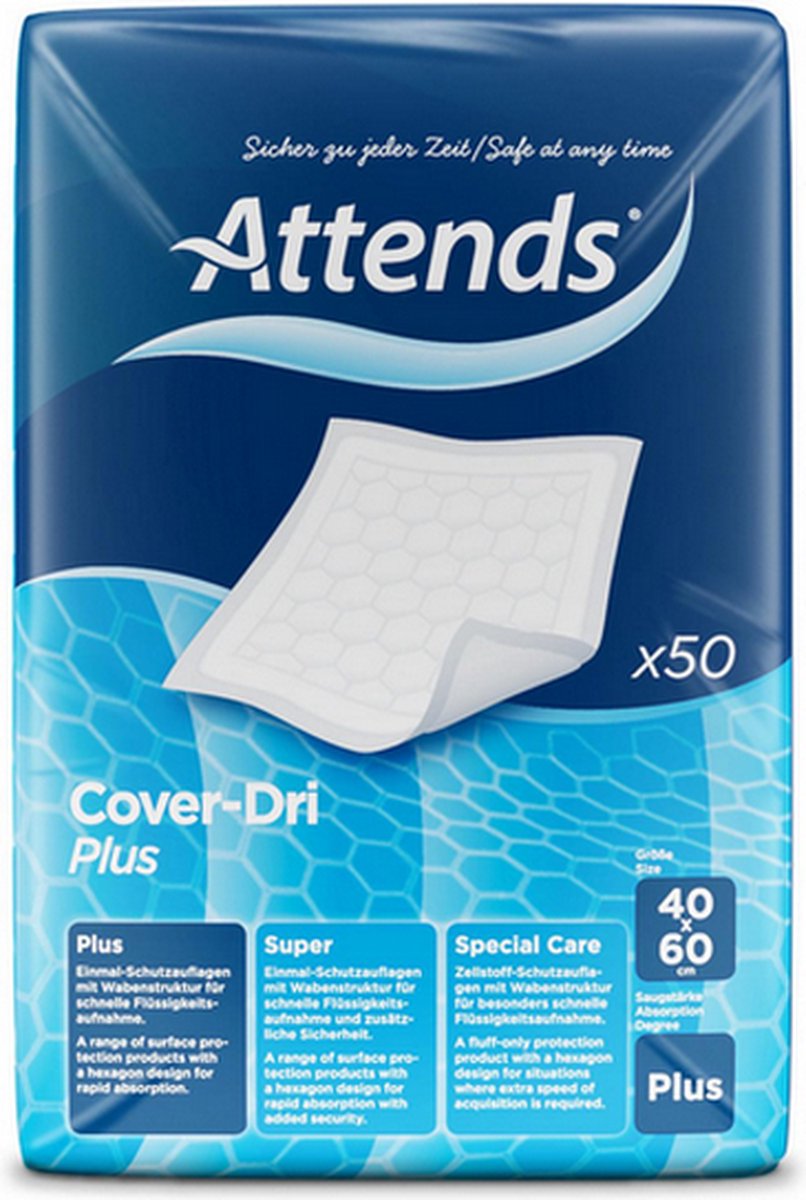 Attends Cover-Dri Plus 40 x 60 cm - 12 paquets de 50 protections