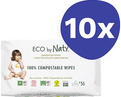 Naty Babydoekjes Gevoelige Huid - Ongeparfumeerd (10x 56 stuks)