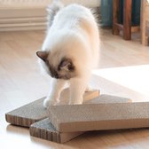 kartonnen krabplanken voor katten - Krabkarton set van 3 stuks - 3 krabmatten - Katten karton voor ontspanning en spelen
