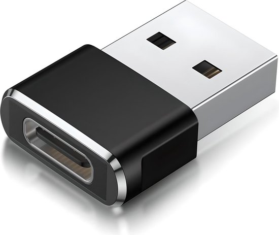 USB-C naar USB-A Adapter - USB-C naar USB 3.1 Converter - Opzetstuk voor PC en Laptop - USB-C Hub met USB A Female aansluiting - Geschikt voor Telefoon - Zwarte Adapter