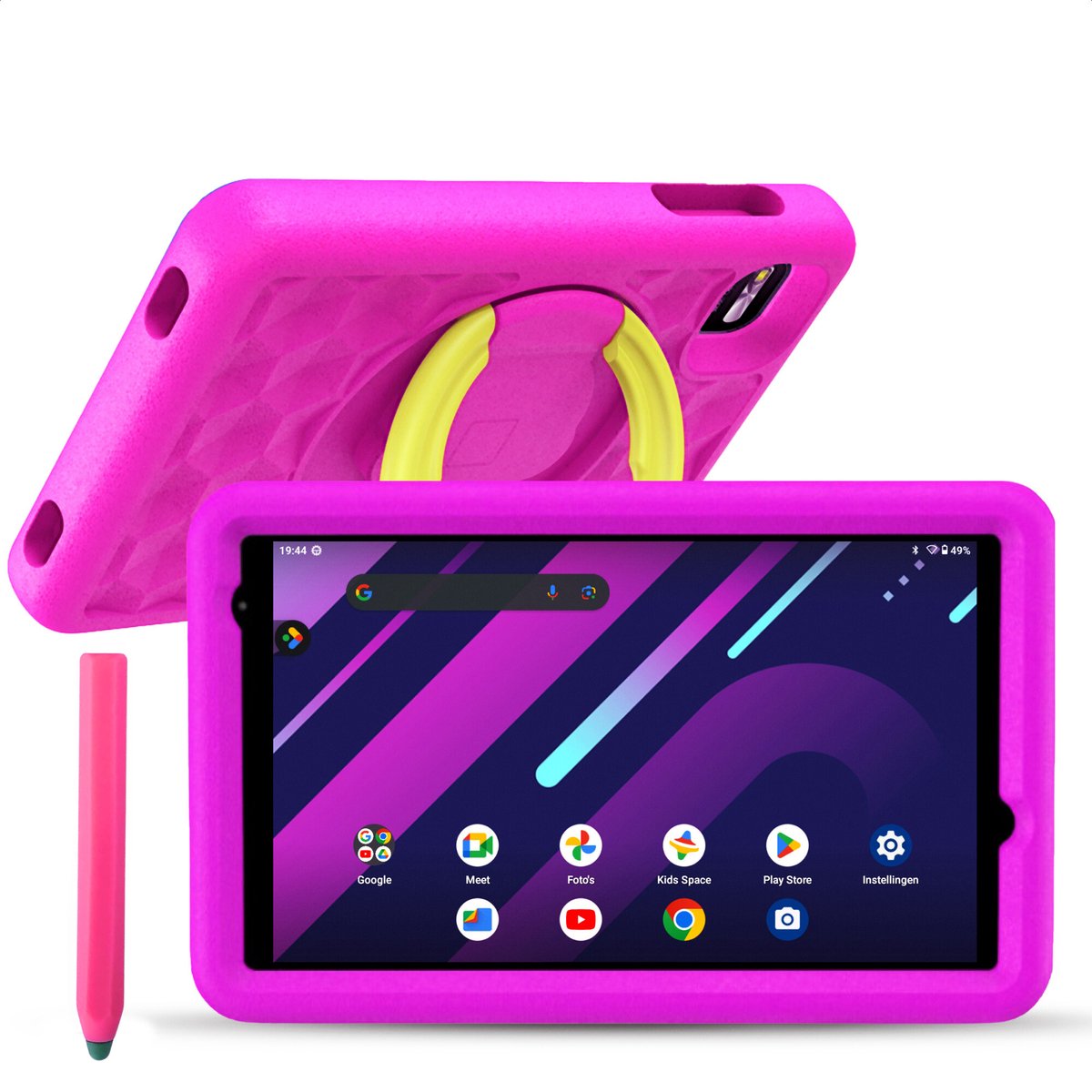 ATouch Kindertablet Tab 8 Plus - Vanaf 3 jaar - Tablet Kinderen - Ouderlijk Toezicht - 5000 mAh Batterij - Kindertablets - 128GB Opslag - Octa Core - Roze