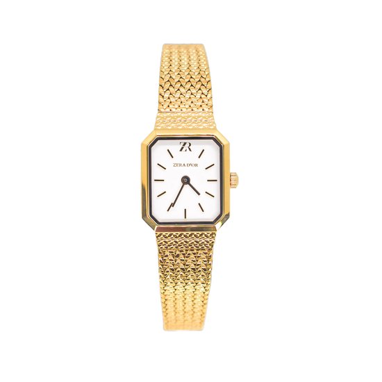 Zera d'or Dames horloge - Polshorloge 19,5 x 30,2 mm waterdicht - Goud
