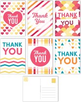 Cartes de remerciements - Ensemble de 6 cartes de remerciements