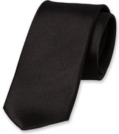 Cravate étroite EL Cravatte - Noir - 100% Soie Satinée