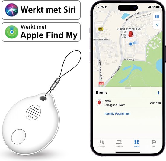 Zeerkeer Bluetooth trackers - Sleutel Vinder - Mini gps trackers - Werk met Apple Find My - Vervanging Air Tag - Huisdier Ouderen Positionering - Key Halsband Accessoires - Wit