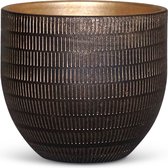Pot de Fleurs Plantes - Faïence Ceramique - Or Noir - Ø 29 cm