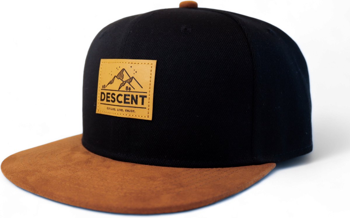 Descent | Snapback Cap - Black/Brown Suede - Pet - Adjustable