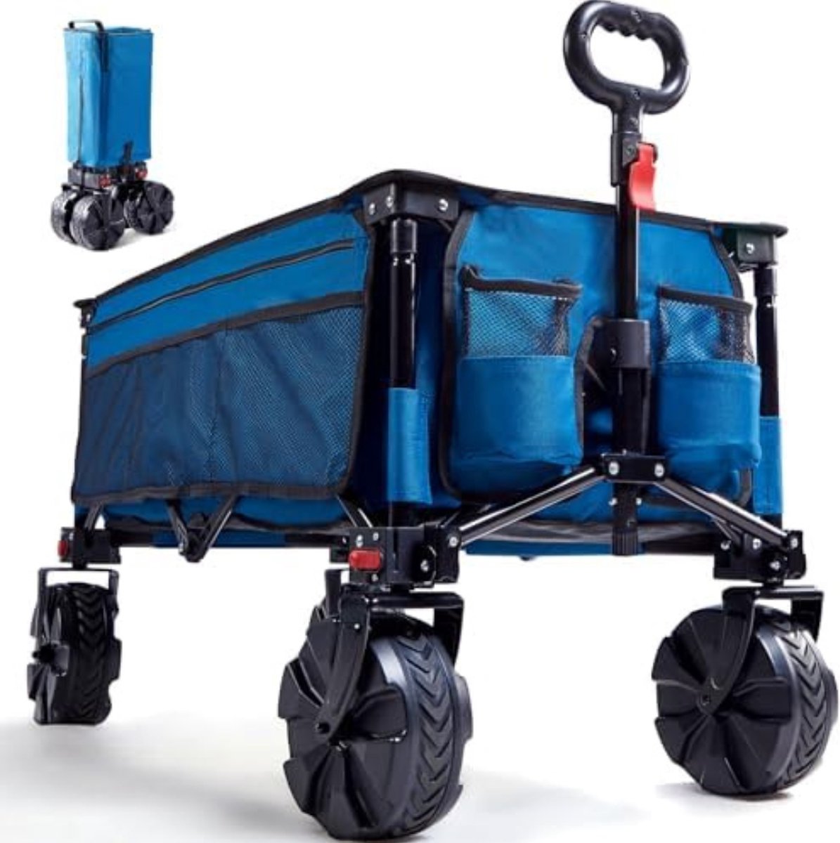Opvouwbare kar Inklapbare kar Inklapbare bolderkar Opvouwbare bolderkar ‎110 5 x 54 4 x 94 cm 10 9 kg Blauw Groot wiel
