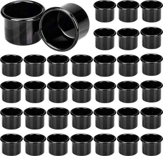 Kaarsenhouder voor lange kaarsen - 36 stuks - Zwart - Kaarsenstandaard voor kandelaarkaarsen, dinerkaarsen, huishoudkaarsen