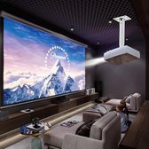 Projector-plafondmontage, universele projector-wandmontage 360° draaibaar 90° draaibaar 90° kantelbaar met 210-540 mm verlengstang tot 13,6 kg Plafondprojectormontage Projectorbeugelhouder