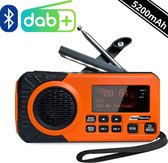 NoodNieuws - Draagbare NoodRadio -DAB+/ FM - Zonnepaneel - Bluetooth - 5200mAh - Powerbank - Zwengel - Radio voor rampen - Kampeer-Radio - Solar - Dynamo