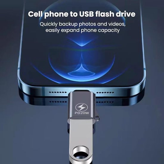 USB Naar Lightning-adapter, usb naar iPhone-adapter, Lightning naar Usb OTG 3.0 voor iPhone 14 13 12 11 Pro Max/iPad, compatibel met USB-sticks, MIDI- toetsenborden, muizen en camera's