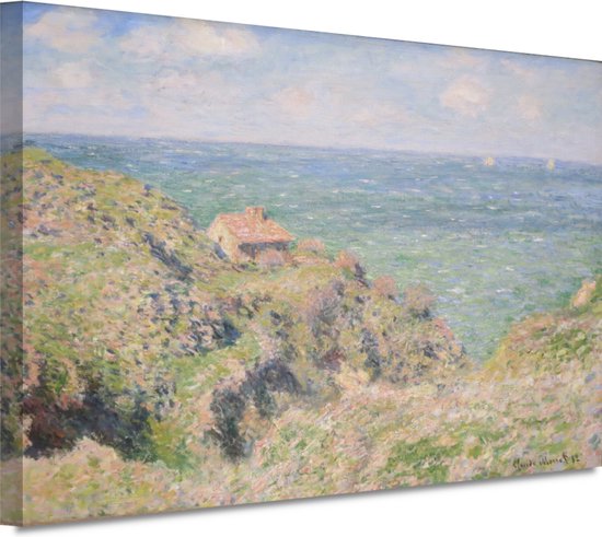 De kloof bij Varengeville - Claude Monet portret - Huis schilderijen - Schilderijen canvas Architectuur - Muurdecoratie klassiek - Canvas keuken - Decoratie slaapkamer 90x60 cm