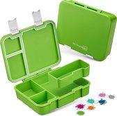 Bento Box lunchbox voor kinderen; extreem sterke broodtrommel; ideaal voor de kinderopvang en op school (groen)
