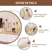 Make-up organisator, cosmetische organisator, parfum organisator, huidverzorging organisator voor badkamer (1 laag, amber)