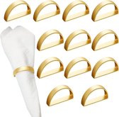 12 stuks metalen servetringen, gouden servetringen, eenvoudige servetring, elegante servettengespen voor tafeldecoratie Valentijnsdag