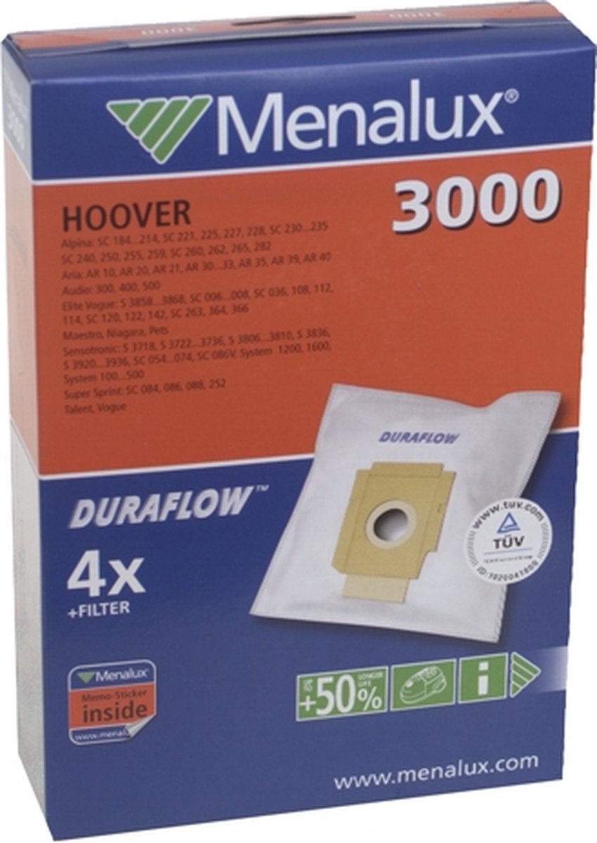 MENALUX - STOFZAK SYNT HOOVER ALPINA / ARIA 3000 - 9001961516