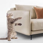 Krasbescherming, kattenbehang, zelfklevend, transparant, krasbescherming, mat, meubelbescherming, krabpads voor meubels, bank, deur, muur, krasafweer van katten en honden