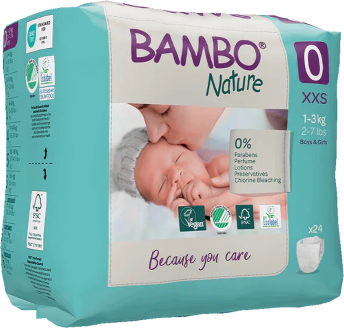 Goedkoopste Bambo Nature Luiers Maat 0 (1-3 kg) 24 stuks